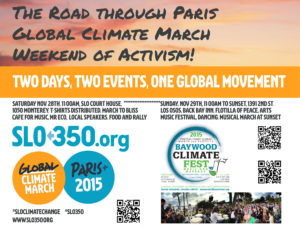 SLO350.org Climate March Flyer